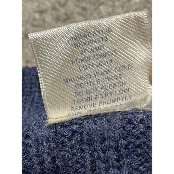 Bedford Fair Open Front Knit Cardigan Sweater Womens Sz XL USA Blue *Tiny Flaw - Picture 7 of 10